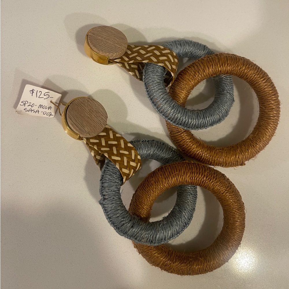 NWT Blue and Brown Maguey Earrings from Ibu Movement in Charleston